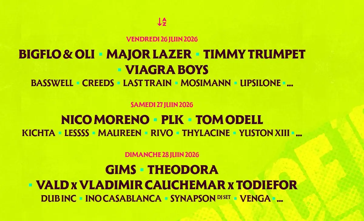 Affiche officielle Garorock 2026 - Programmation et lineup